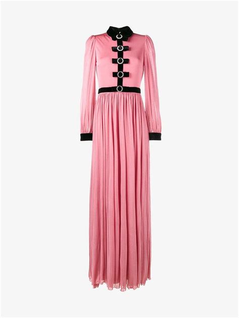 gucci pink dress with bows|More.